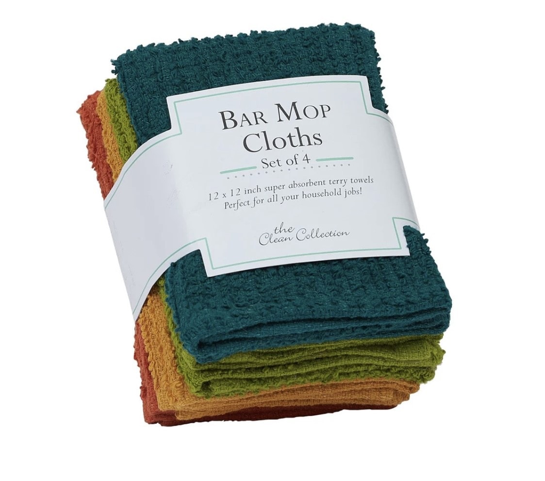 Rustic Bar Mop Cloths - Set of 4